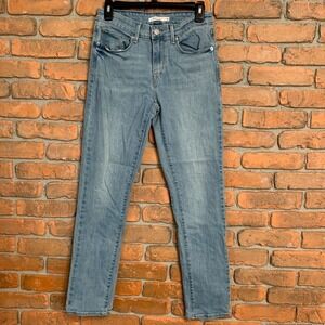 Levi's Mid Rise Skinny Jeans Womens 28 Blue Modern Light Wash Denim Casual‎
